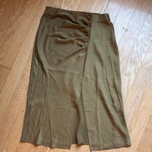 Olive Green Midi Skirt